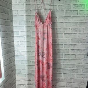 Pink Floral Maxi Dress